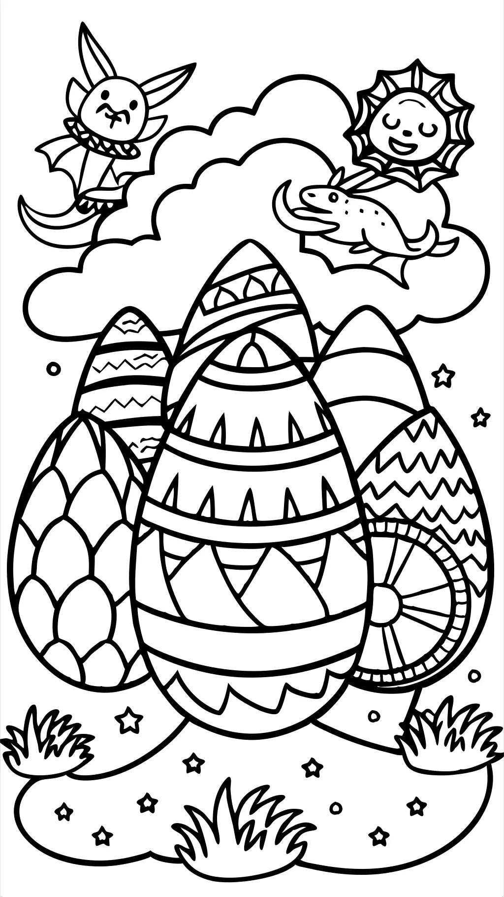 coloriages d’oeufs de dragon